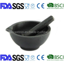 Preseaseond Cast Iron Mortar and Pestle Dia: 13cm China Manufacturer